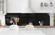 Küchenrückwand Schwarz RAL 9017 6mm in 224 x 63 cm aus Glas bestellen
