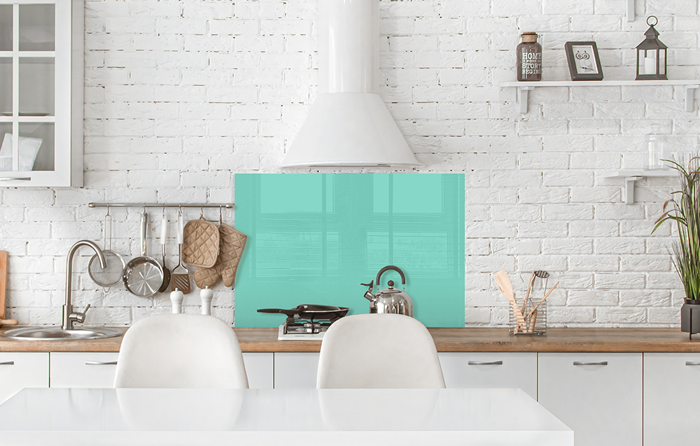 Küchenrückwand Türkis RAL 6027 6mm in 90 x 60 cm | Glas Star