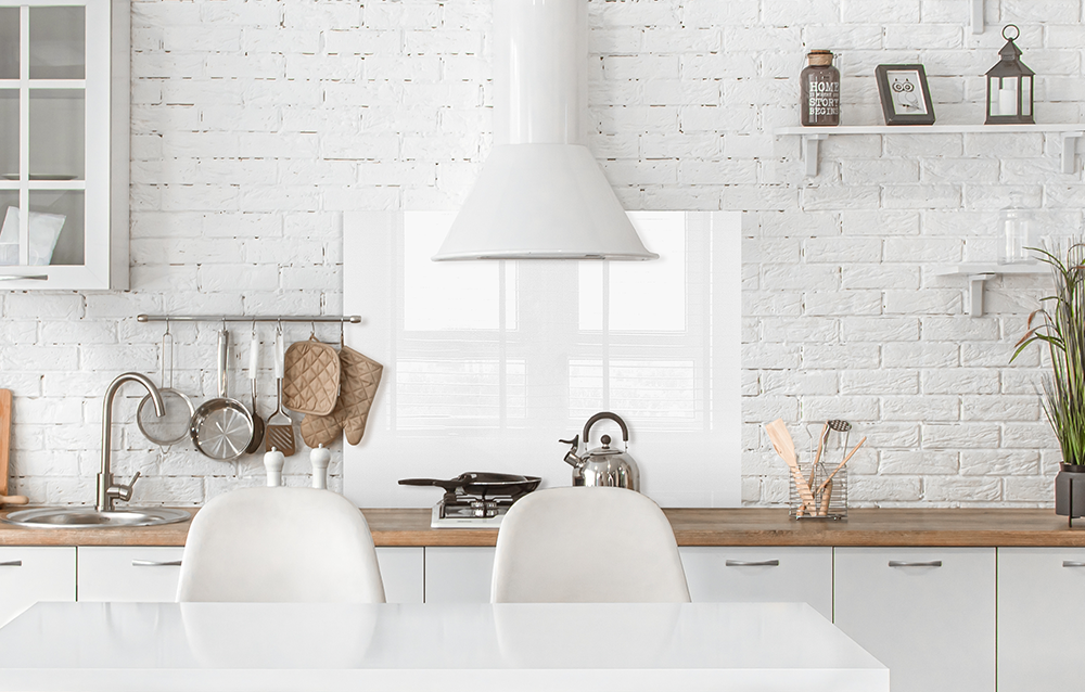 Küchenrückwand Weiß RAL 9003 6mm in 100 x 75 cm | Glas Star