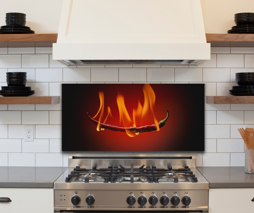 Küchenrückwand Motiv Hot Chili 6mm in 100 x 75 cm | Glas Star