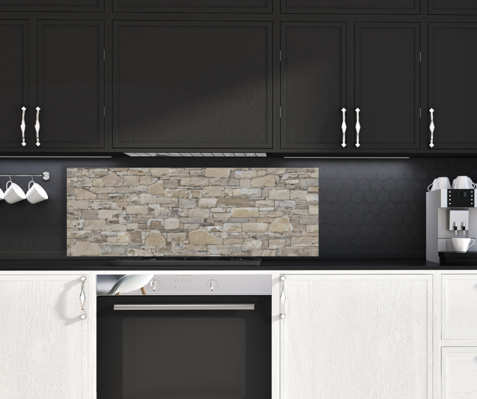 Küchenrückwand Steinwand Toscana 6mm in 224 x 63 cm aus Glas bestellen