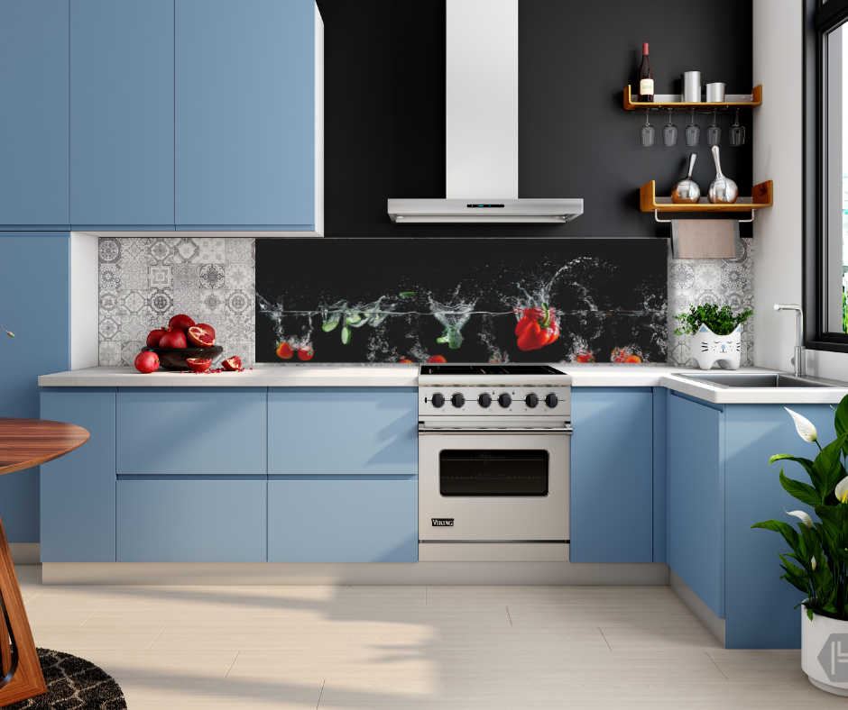 Küchenrückwand Wassershow 6mm in 224 x 63 cm aus Glas bestellen