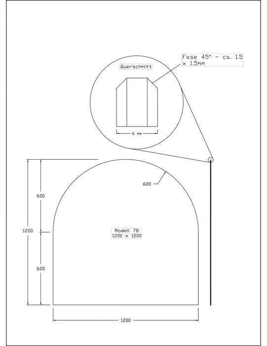 Funkenschutzplatte für Kaminofen Justus Faro W+ 2.0 7kW Speicherofen | Glas Star