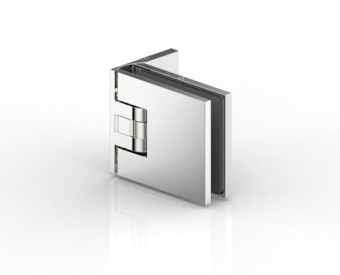 Duschtür-Scharnier Amber 90° | glanzverchromt | Glas-Wand