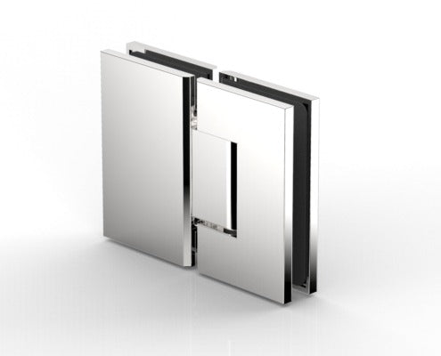 Pendeltürband Luno 180° beidseitig | glanzverchromt | Glas-Glas