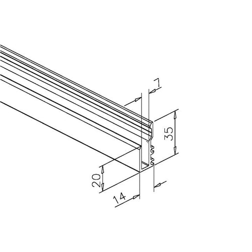 Spiegelschiene / Montageschiene