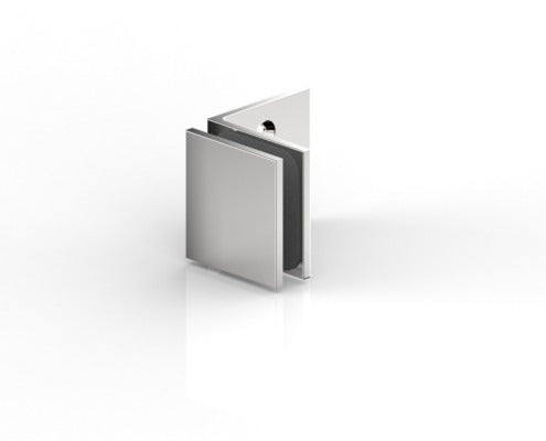 Winkelverbinder Luno 90° | glanzverchromt | Glas-Wand