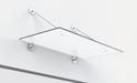 Glasvordach mit Zugstangen 160 x 90 cm, mattes Sicherheitsglas mit 17,52 mm Glasstärke | Glas Star