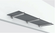 Glasvordach mit Schwertträgern 250 x 90 cm, grau getöntes Sicherheitsglas mit 17.52 mm Glasstärke
