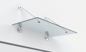 Glasvordach mit Zugstangen 160 x 90 cm, transparentes Sicherheitsglas mit 17.52 mm Glasstärke | Glas Star