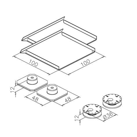 Befestigungs-Set für max. 0.80 m²